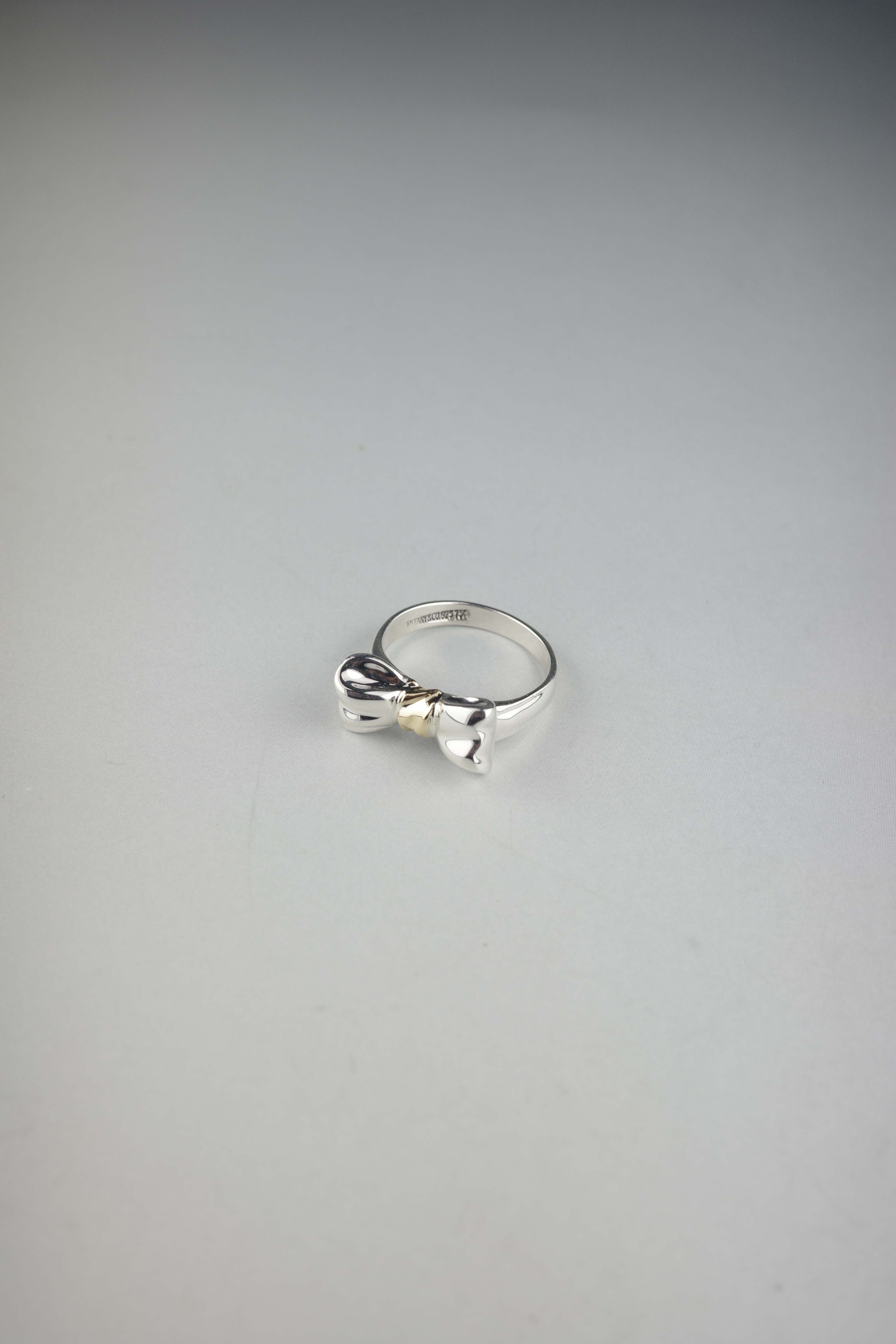 VINTAGE Tiffany&Co リボン コンビ リング 10号