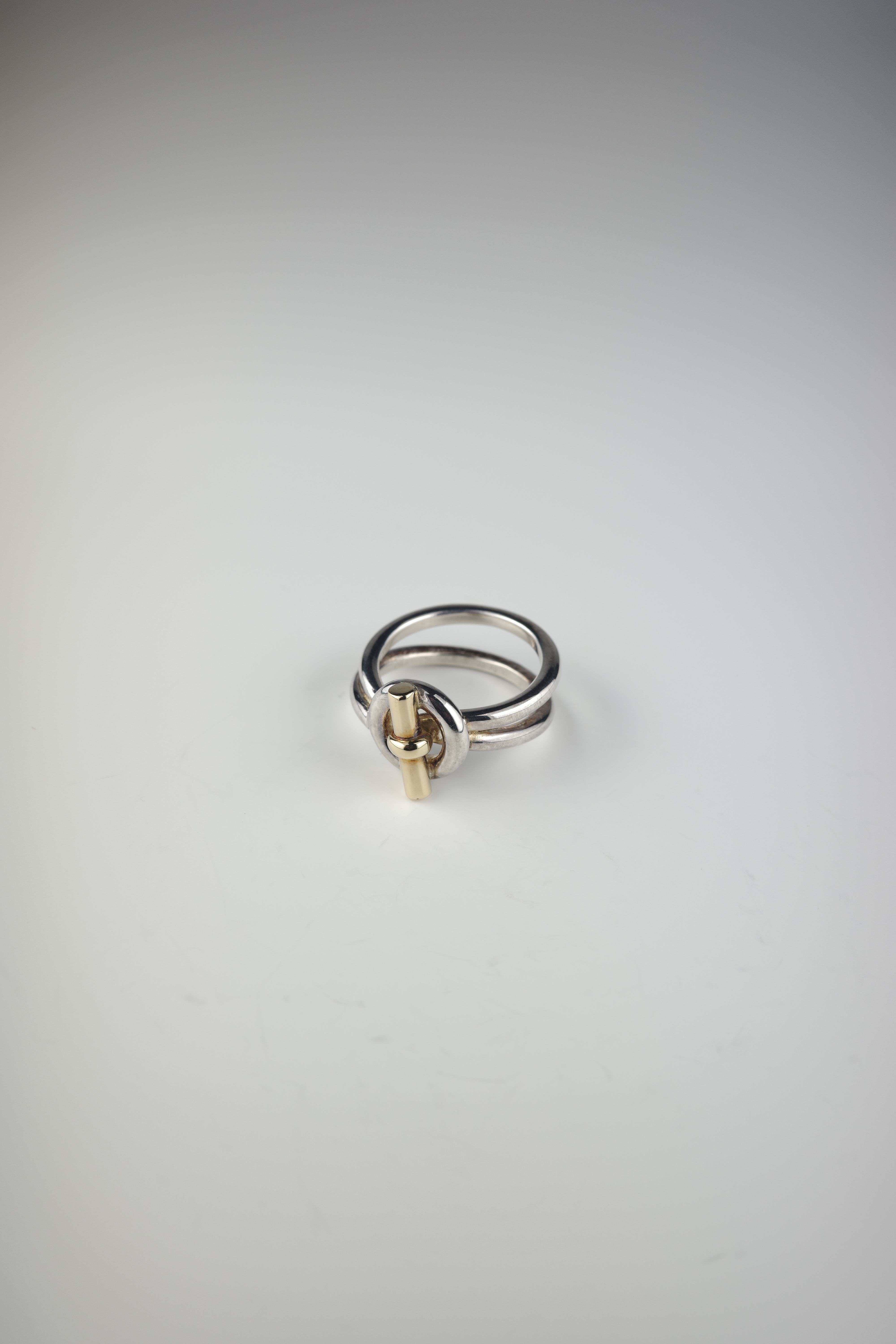 VINTAGE HERMÈS エシャペ 2連コンビリング 13号