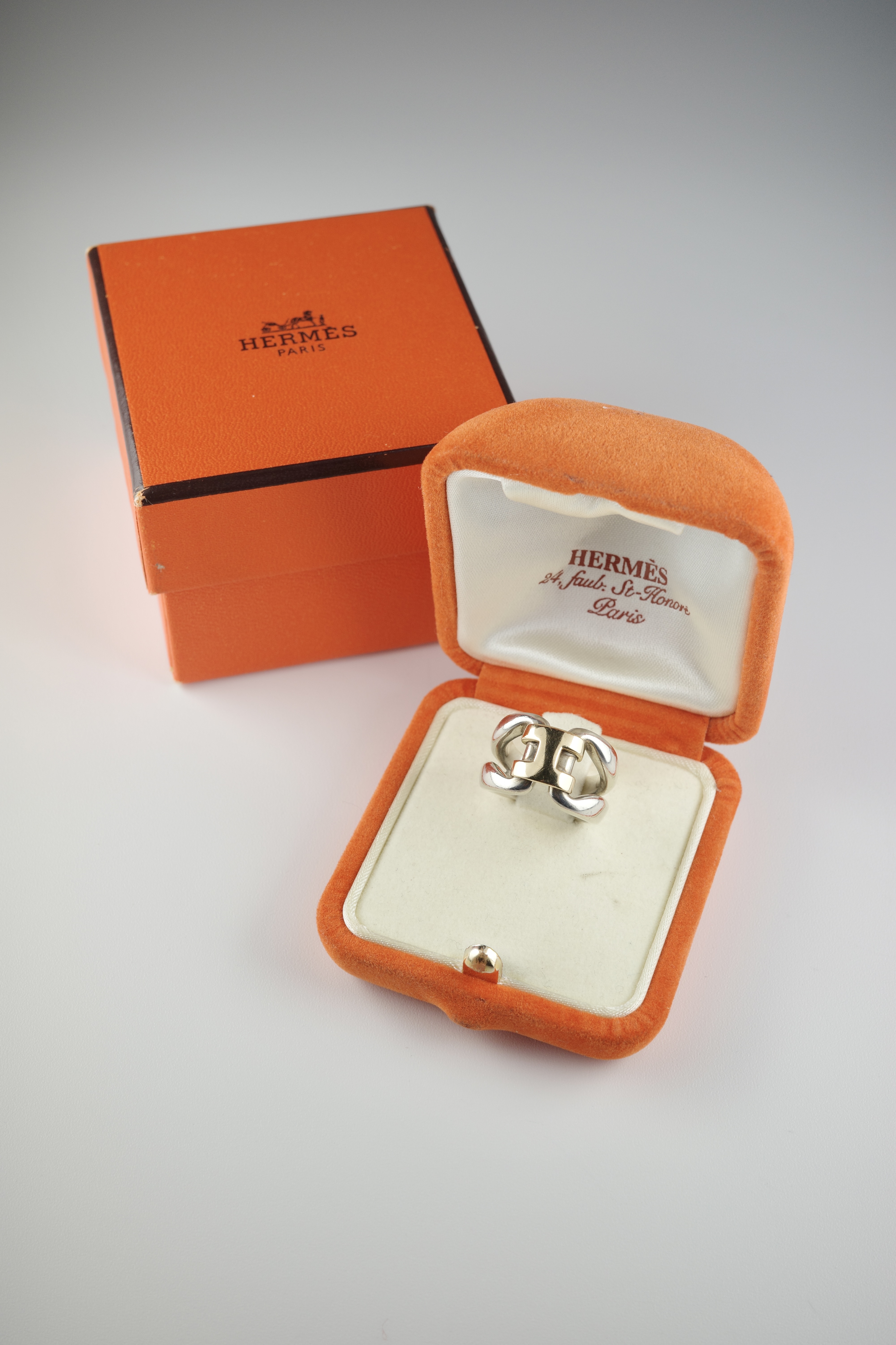 VINTAGE HERMÈS ヒストリーリング コンビ 8号 - mozme