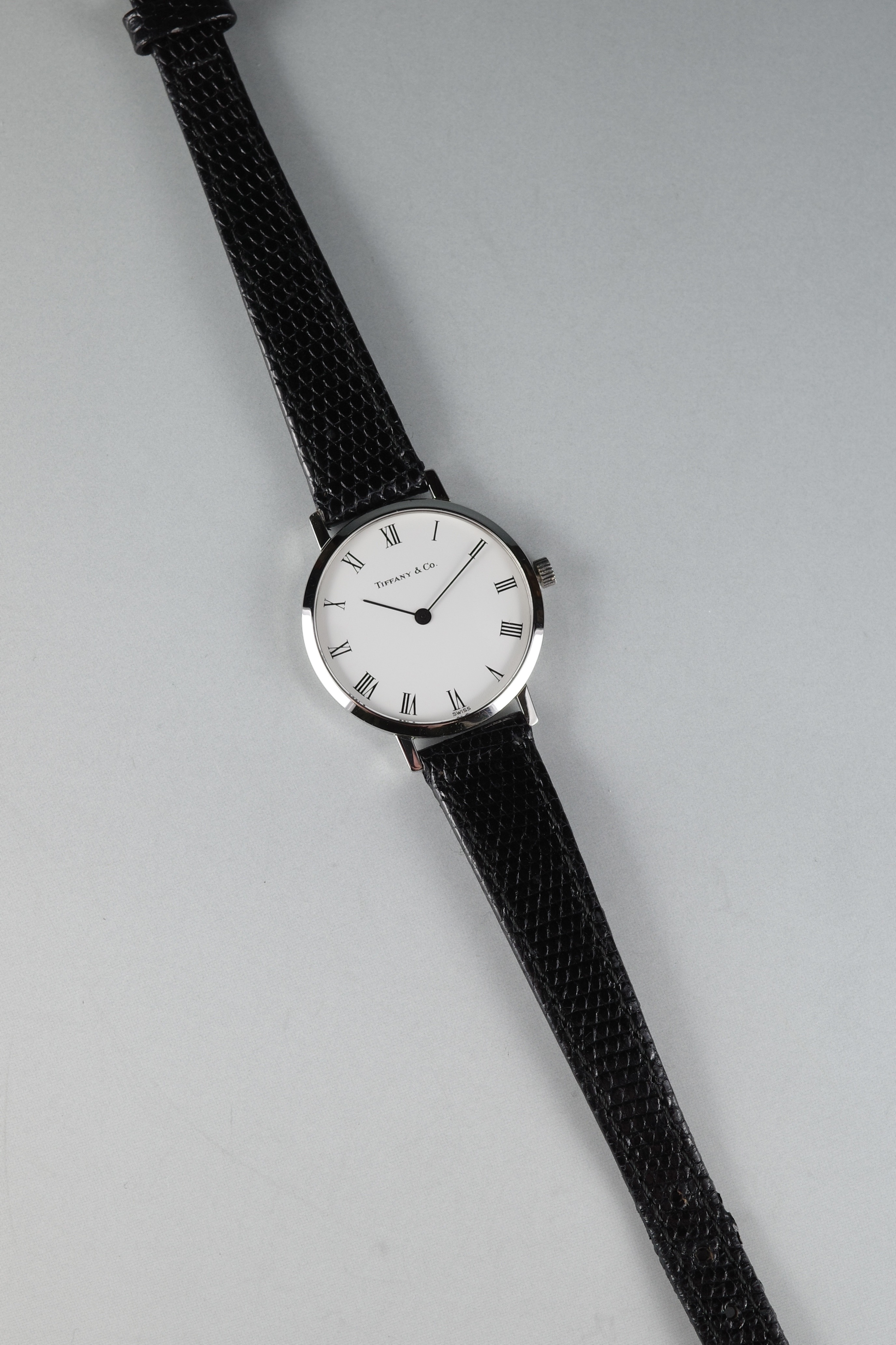 VINTAGE Tiffany&Co クラシックラウンドウォッチ ローマン