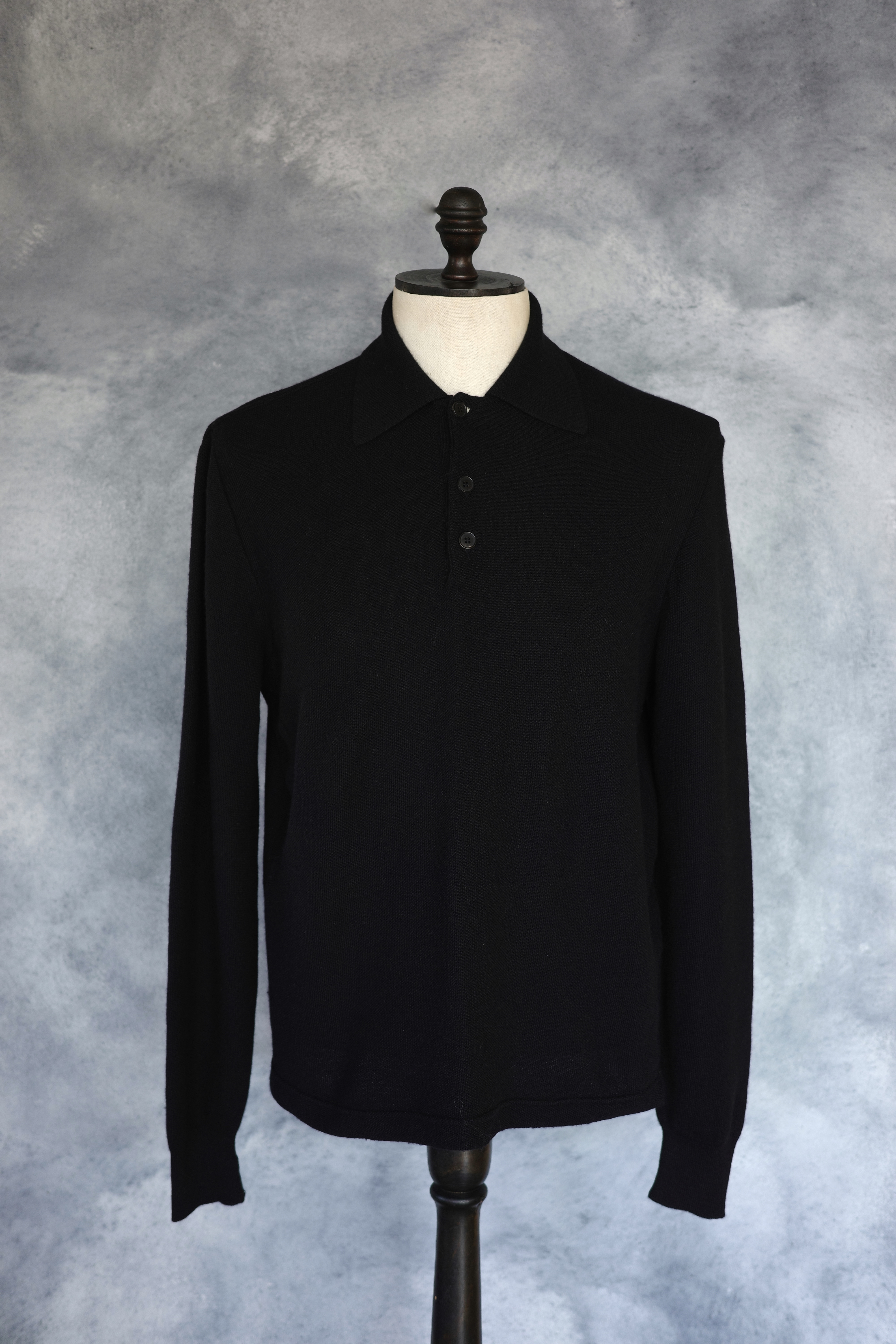 HERMÈS カシミヤ ニットポロセーター L